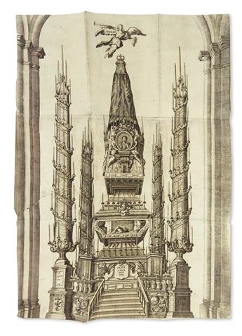 (MEXICAN IMPRINT--1761.) Llanto de la fama. Reales exequias de la serenissima Señora Da. Maria Amalia de Saxonia, reyna de las Españas.